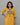 Yellow neck work cotton kurti set with plain bottom