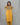 Yellow neck work cotton kurti set with plain bottom