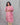 Women's floral puce pink semil-tissue 3pc kurti set with dupatta for festive wear