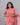 Model wearing women's floral valentine red modal 3pc kurti set with dupatta