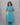 Women's Everyday Cotton Kurti Set - Teal Blue Plain Straight-Cut