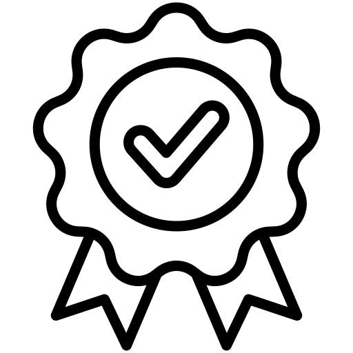 Icon-of-a-tick-in-a-ribbon-in-a-transparent-background