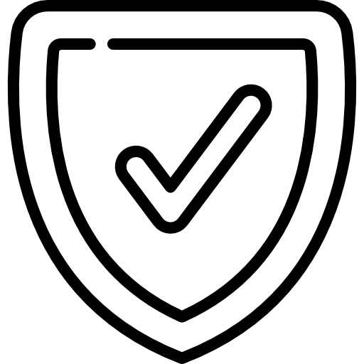 Icon-of-a-tick-in-a-shield-in-a-transparent-background