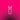White outline of a dress on a pink gradient background