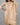 Close-up of floral on women's beige semil-tissue 3pc kurti set with dupatta
