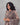 Women's floral coffee brown modal 3pc kurti set with dupatta left side view