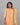 Model wearing women's floral jasper orange semi-tissue 3pc kurti set with dupatta