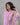 Women's floral lavender semi-tissue 3pc kurti set with dupatta left side view