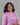 Women's floral lavender semi-tissue 3pc kurti set with dupatta right side view