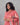 Women's floral valentine red modal 3pc kurti set with dupatta left side view