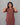 Model wearing women's plain brown cotton 2pc kurti set