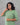 Women's plain green cotton 2pc kurti set left side view