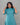 Women's Everyday Cotton Kurti Set - Teal Blue Plain Straight-Cut