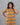 Model wearing women's printed light brown cotton 2pc kurti set