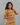 Women's printed light brown cotton 2pc kurti set right side view