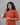 Women's neck work red brown cotton 2pc kurti set left side view